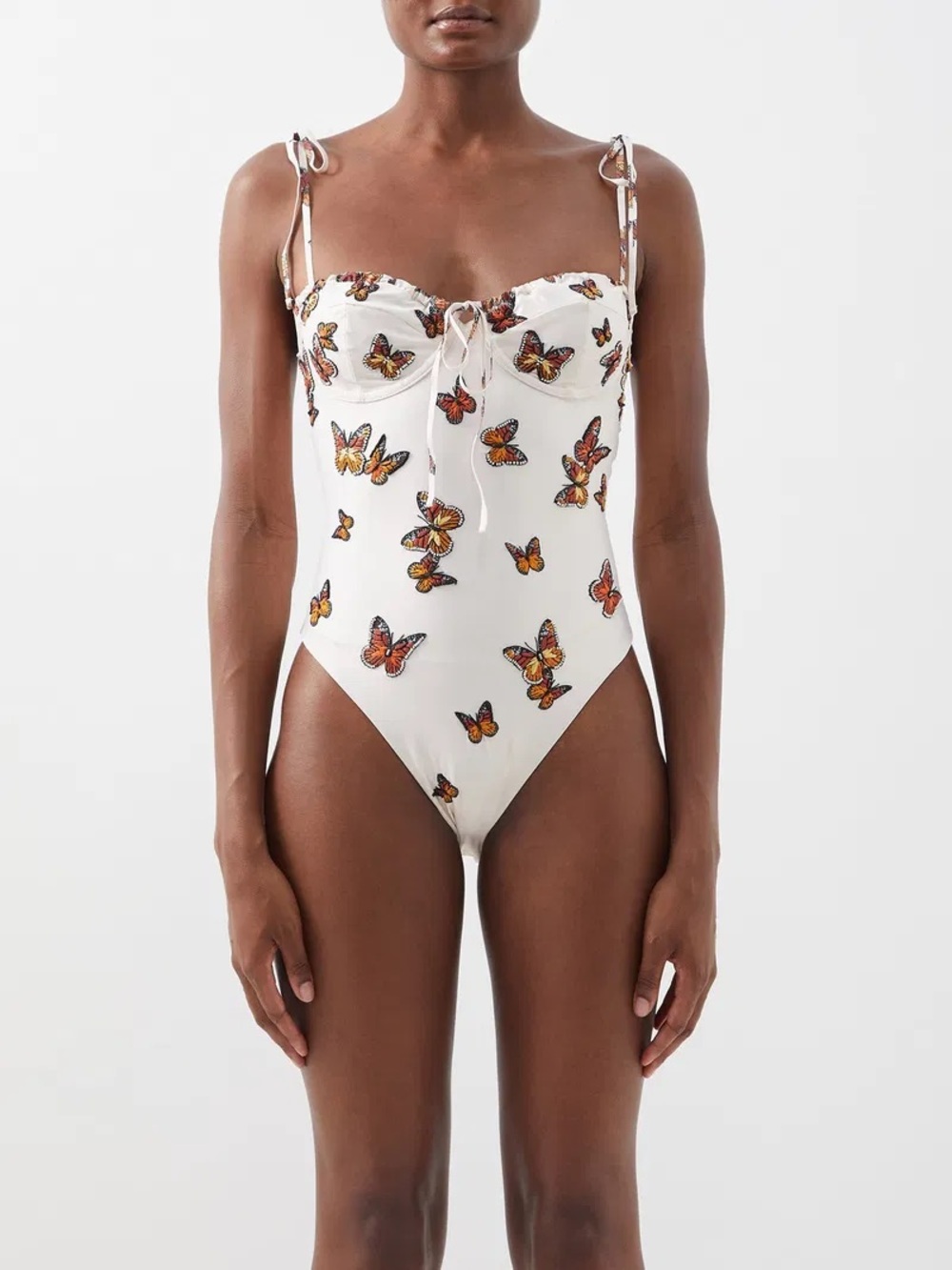 Ebano Butterfly Embroidered One-Piece Swimuit